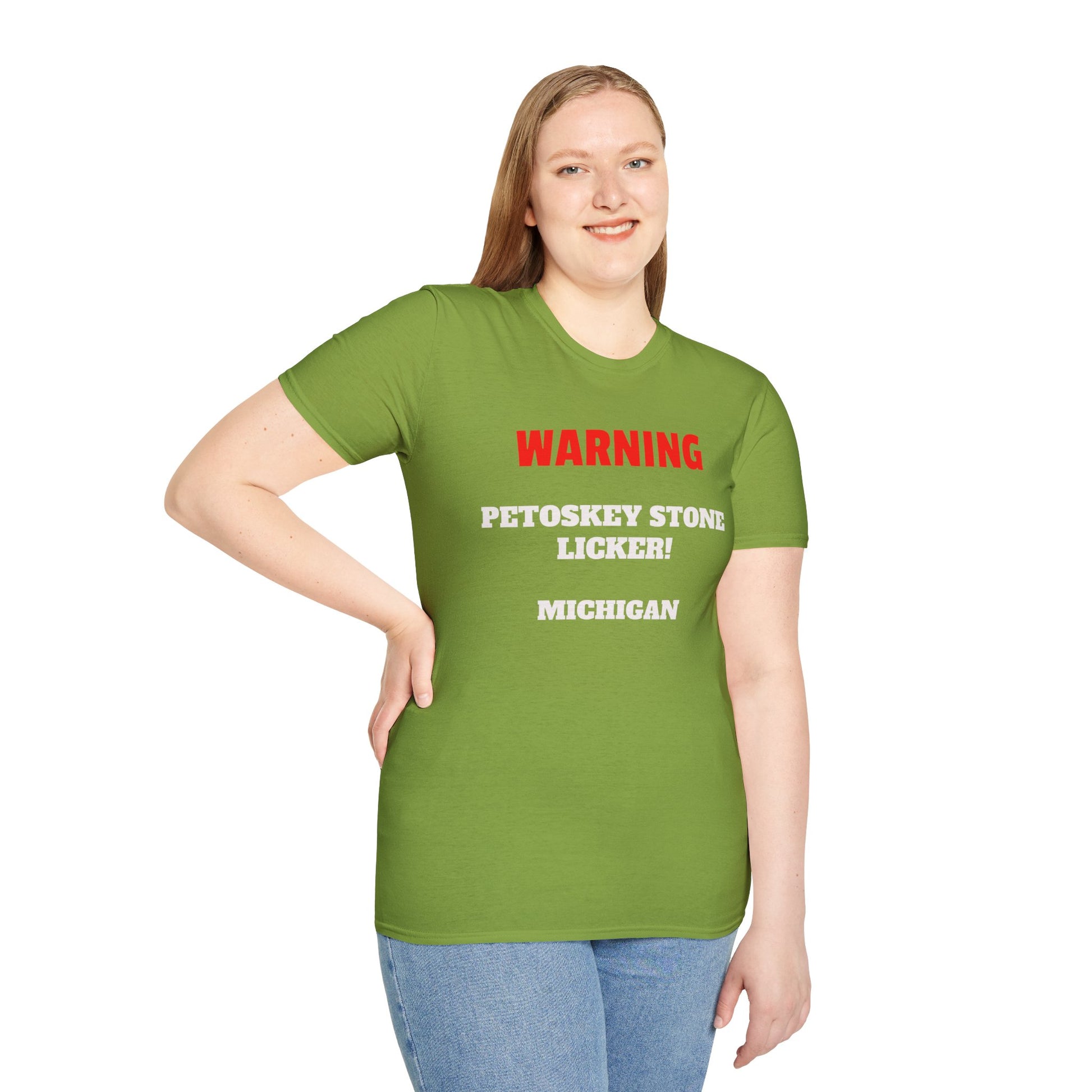 Petoskey Stone Licker Unisex Softstyle T-Shirt - Perfect for Michigan Lovers