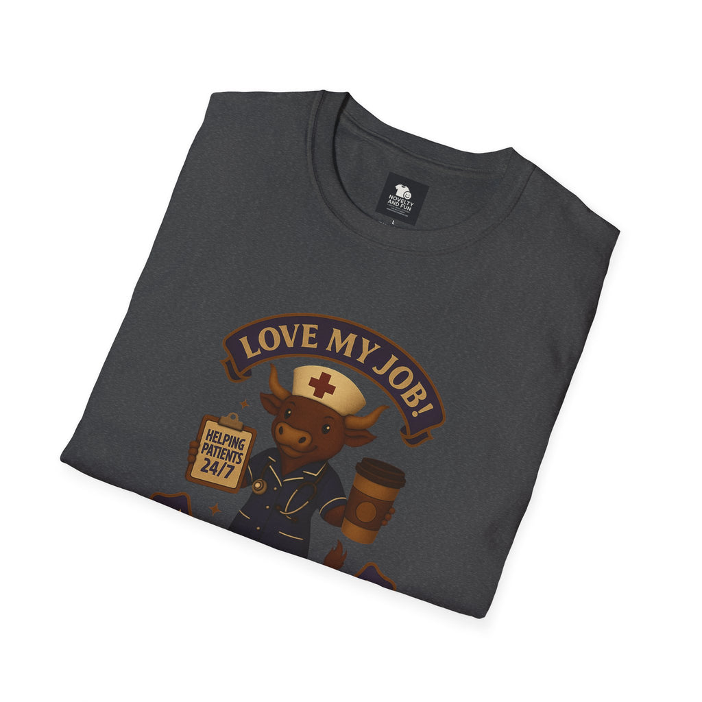 Funny Nurse Coffee Lover T-Shirt - Unisex Softstyle