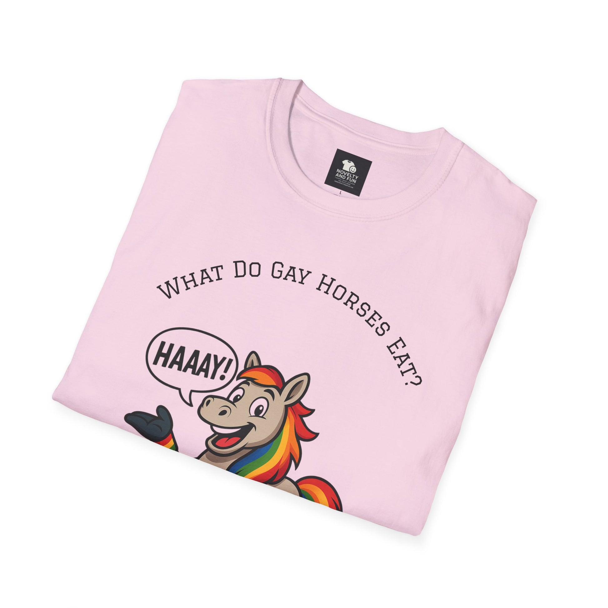 Rainbow Horse Humor T-Shirt, Gay Pride Tee, Funny Animal Shirt, LGBT Unisex