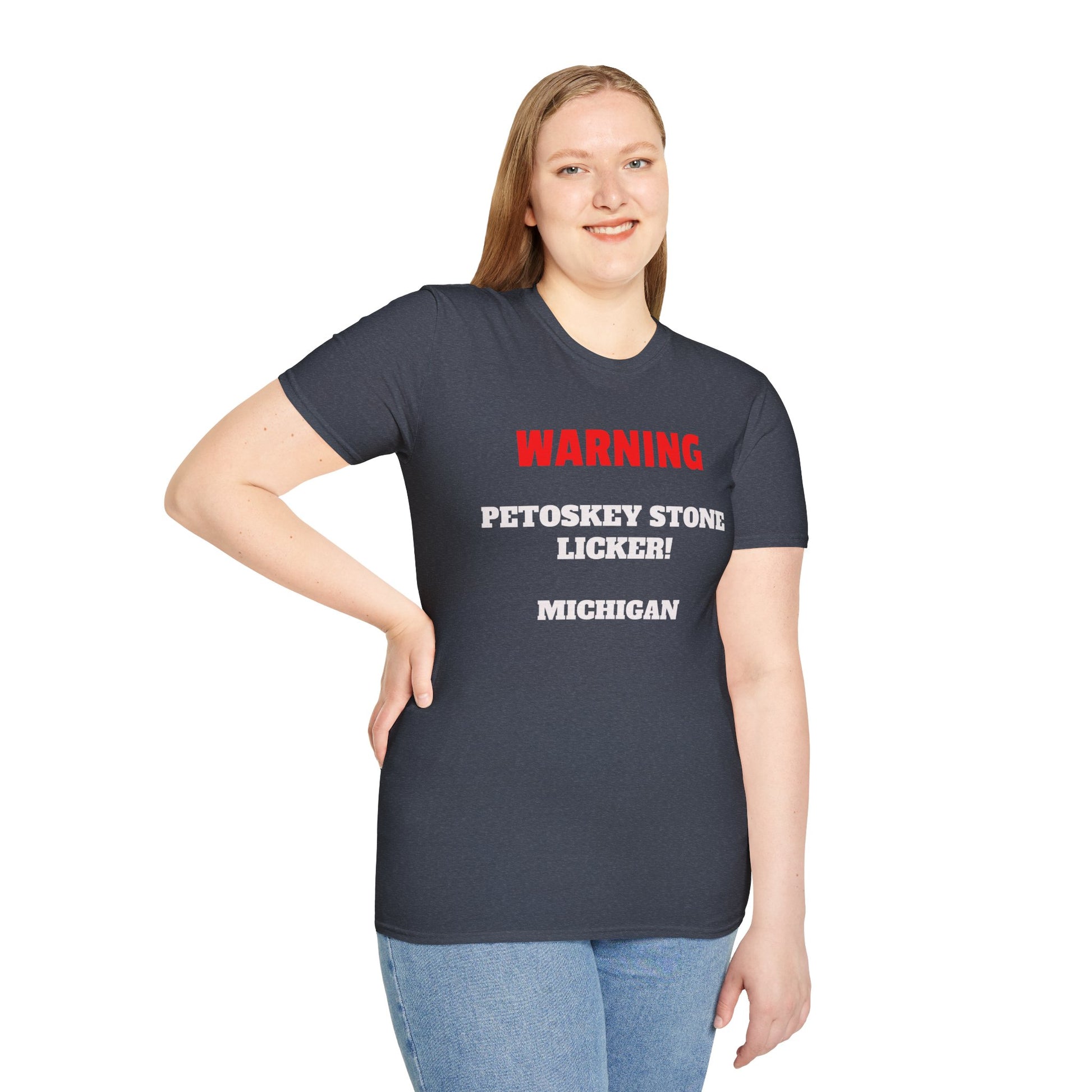 Petoskey Stone Licker Unisex Softstyle T-Shirt - Perfect for Michigan Lovers