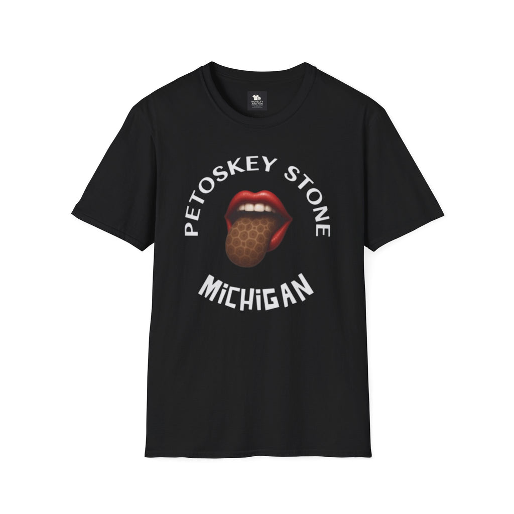 Graphic Tee with Petoskey Stone Licker! Michigan Lake Style