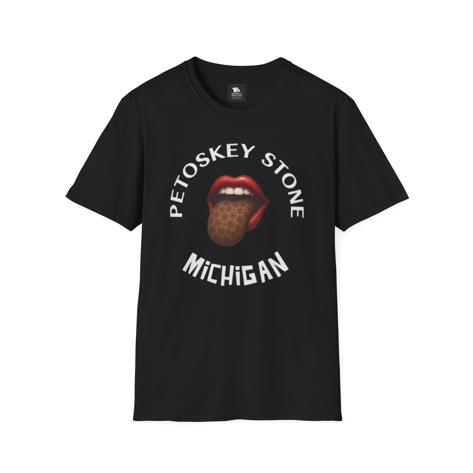 Graphic Tee with Petoskey Stone Licker! Michigan Lake Style