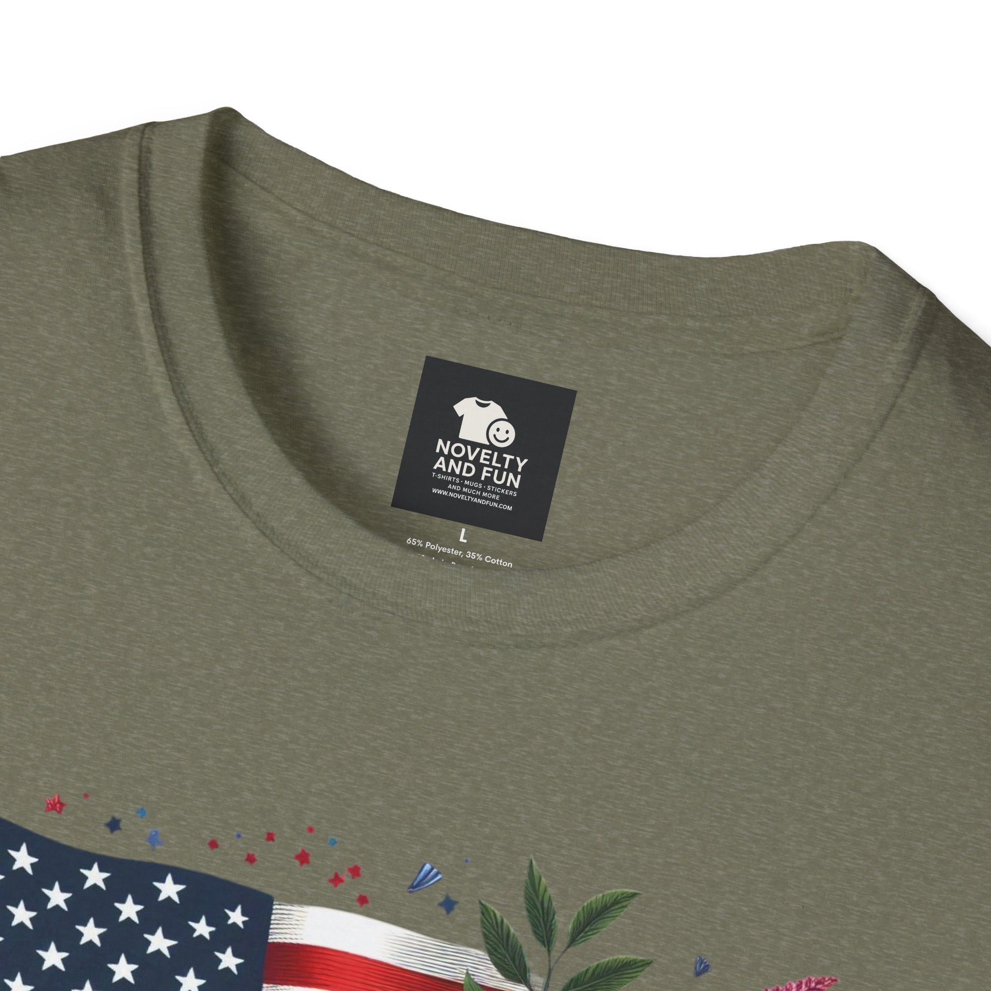 Labor Day Floral T-Shirt, Patriotic Tee