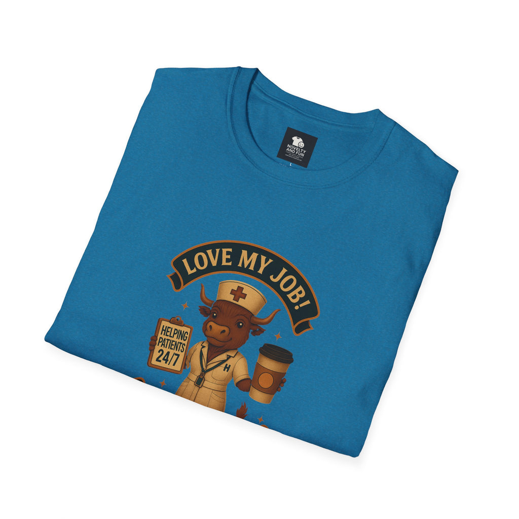 Funny HCA Highland Cow Coffee Lover Softstyle T-Shirt