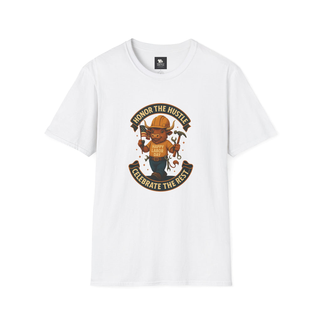 Honor The Hustle Unisex Graphic T-Shirt - Labor Day Construction Tee