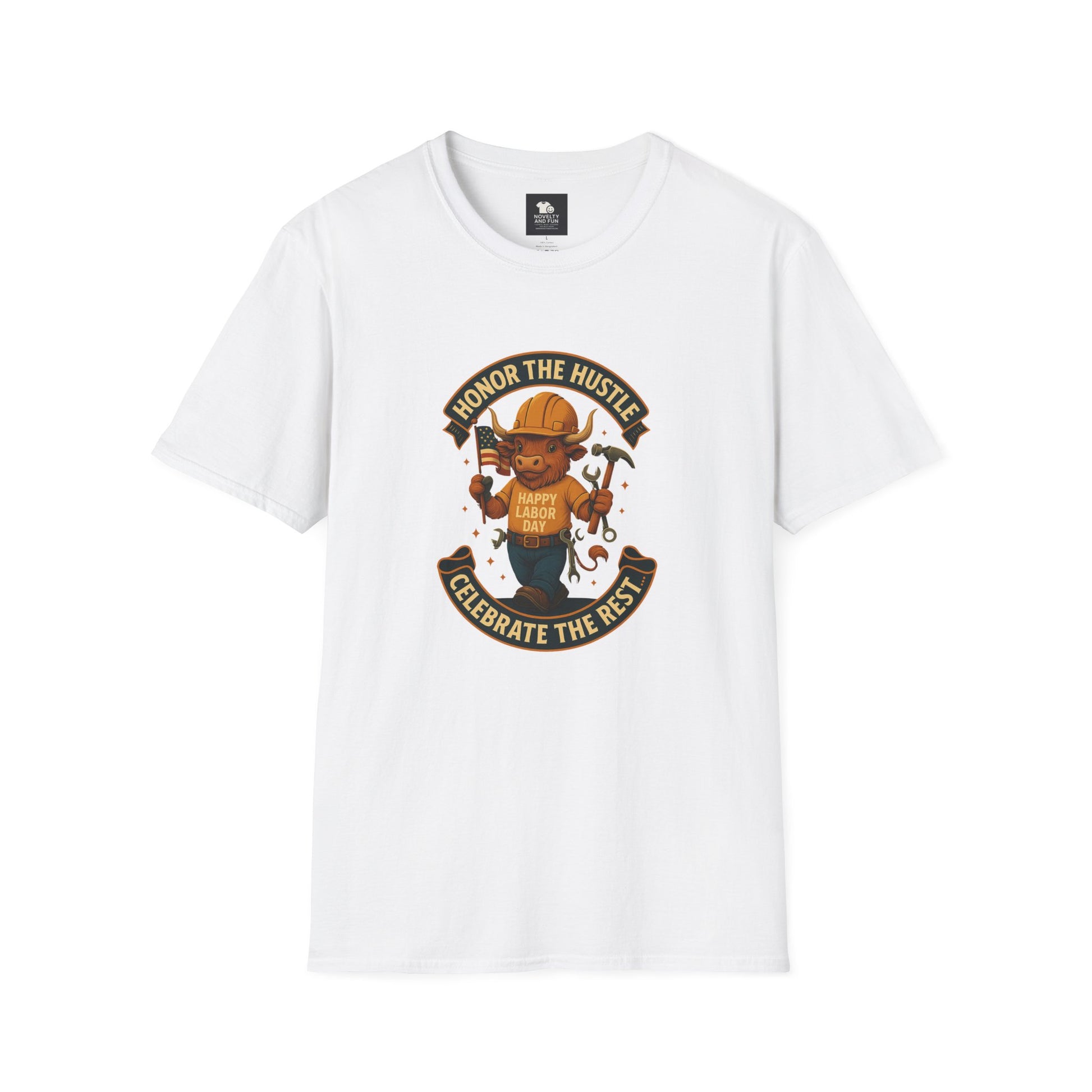Honor The Hustle Unisex Graphic T-Shirt - Labor Day Construction Tee