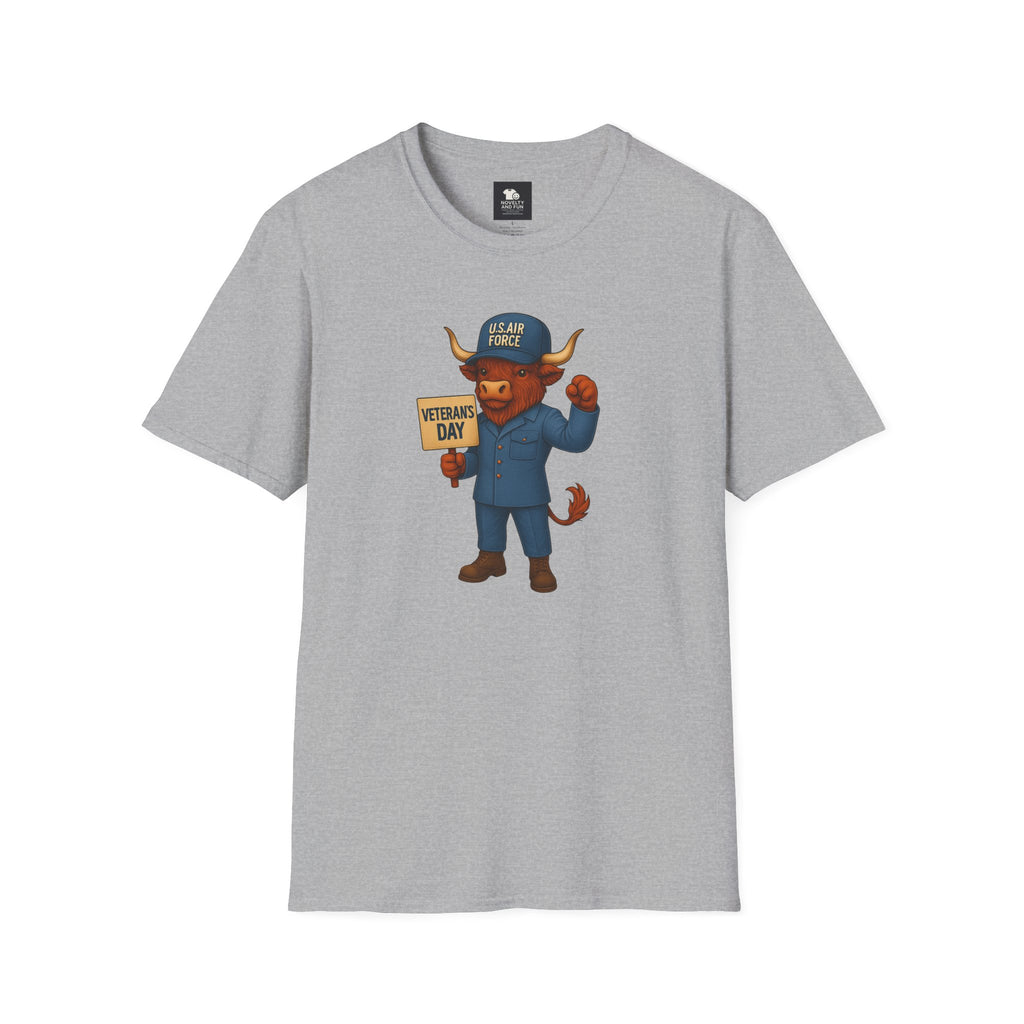Air Force Veteran's Day Highland Cow T-Shirt