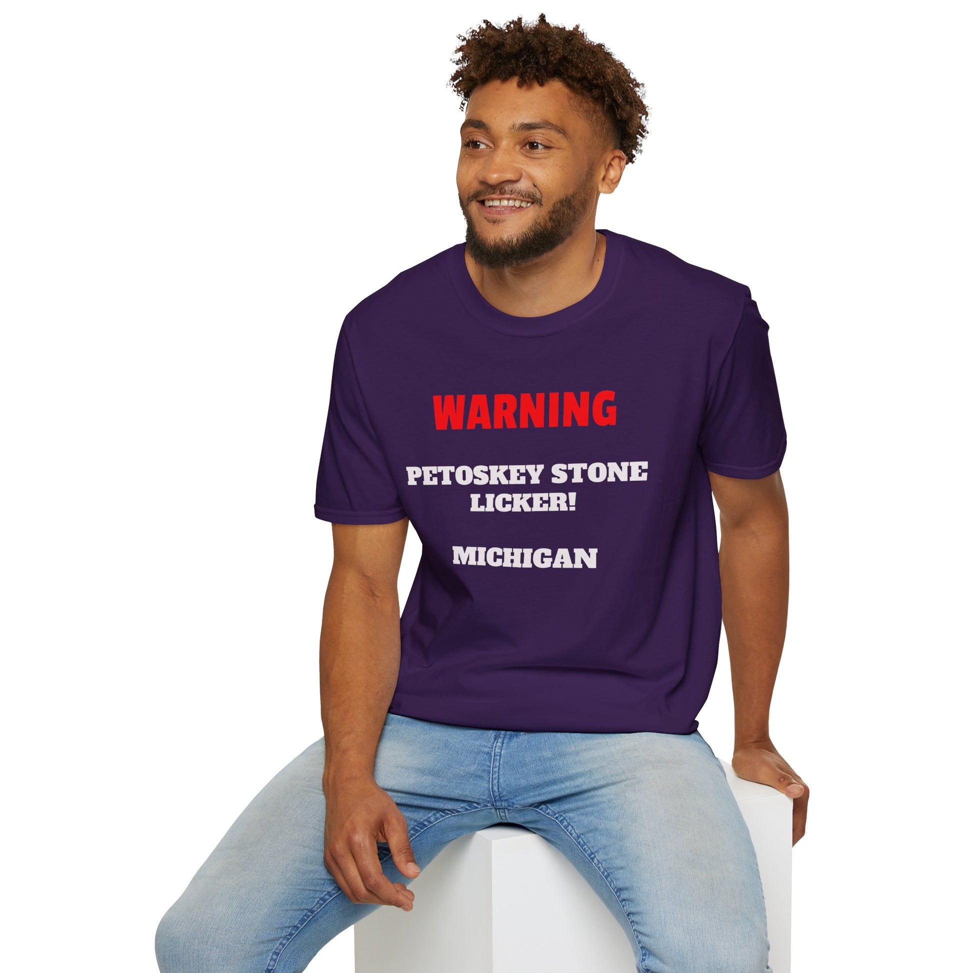 Petoskey Stone Licker Unisex Softstyle T-Shirt - Perfect for Michigan Lovers