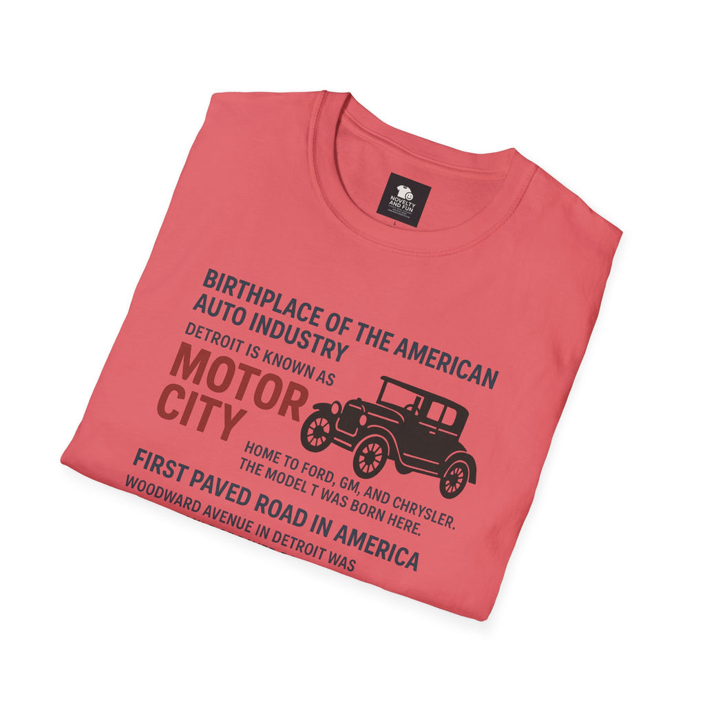 Motor City T-Shirt - Detroit Auto Heritage Vintage Car Lover Gift