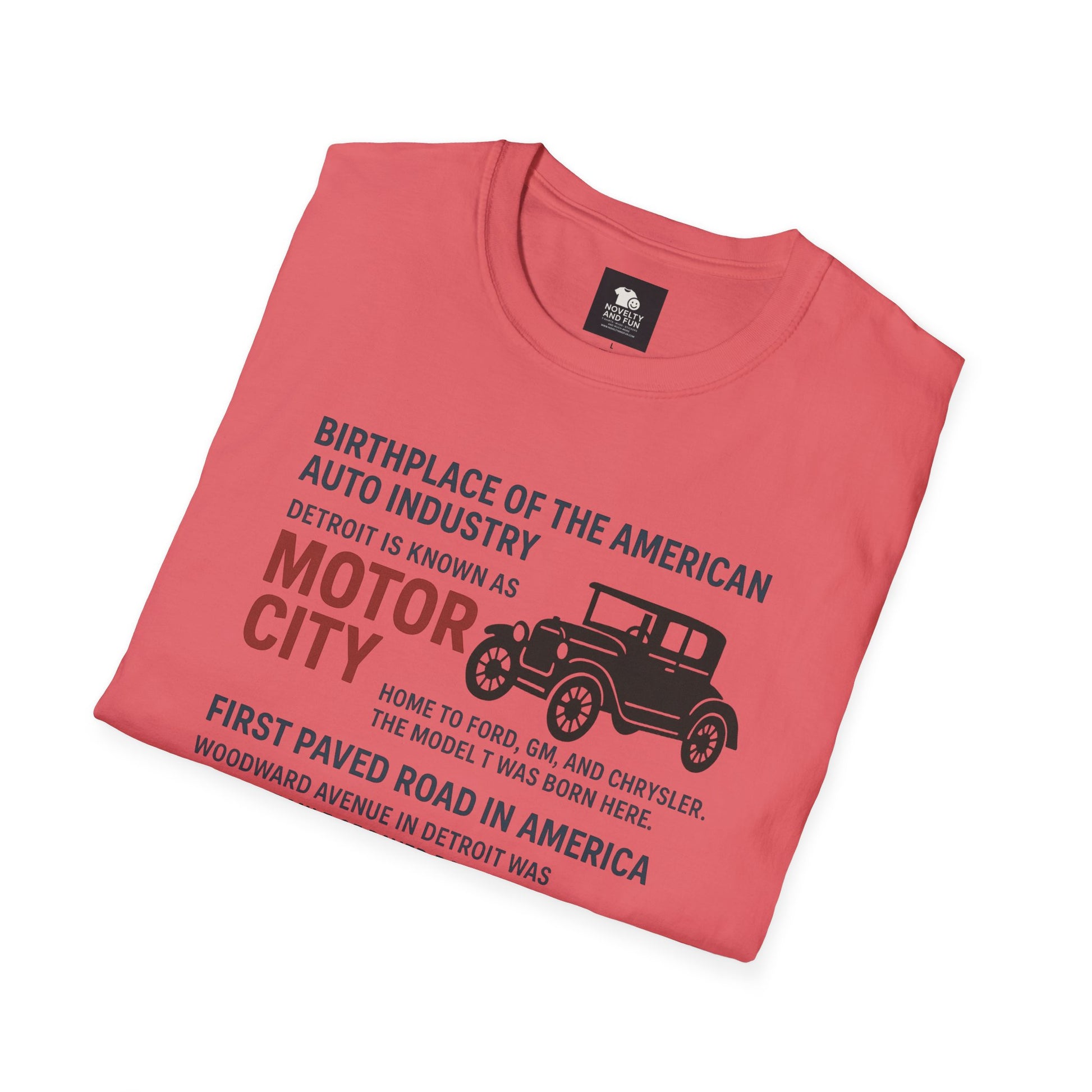 Motor City T-Shirt - Detroit Auto Heritage Vintage Car Lover Gift