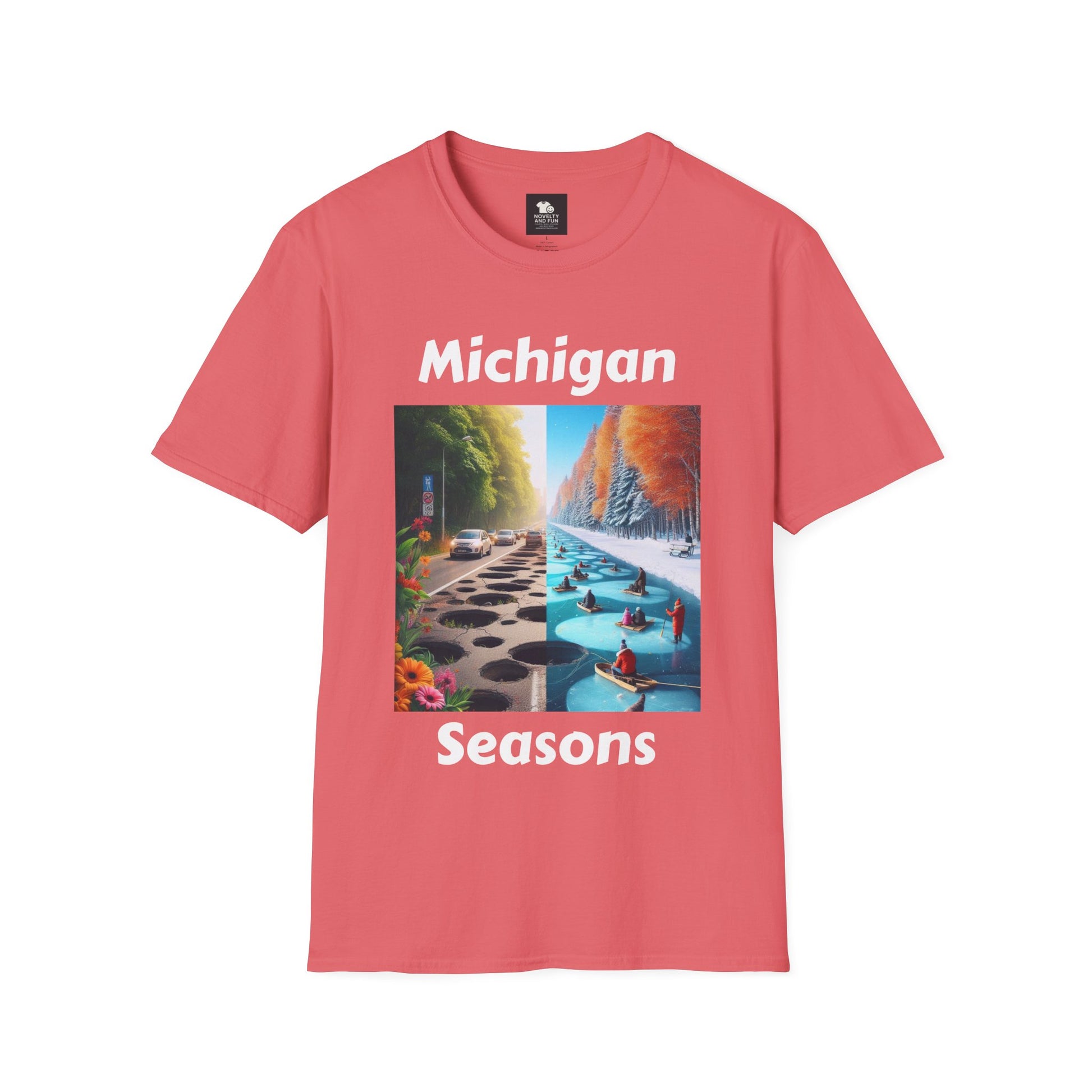 Michigan Seasons Unisex T-Shirt | Great Lakes Gift, Nature Enthusiast Apparel,