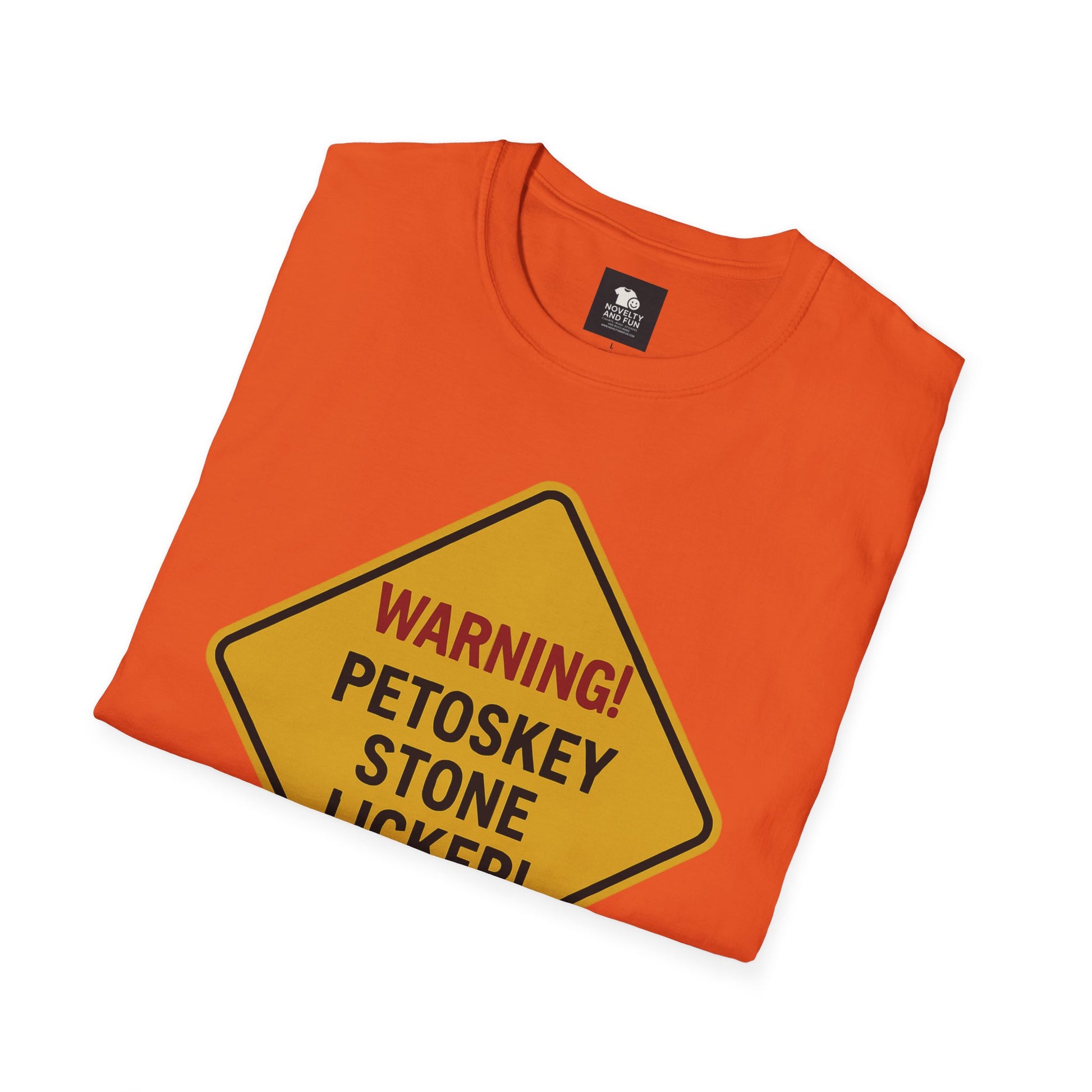 Warning! Contains Petoskey Stone Licker T-Shirt, Funny Gift, Unisex Tee, [...]