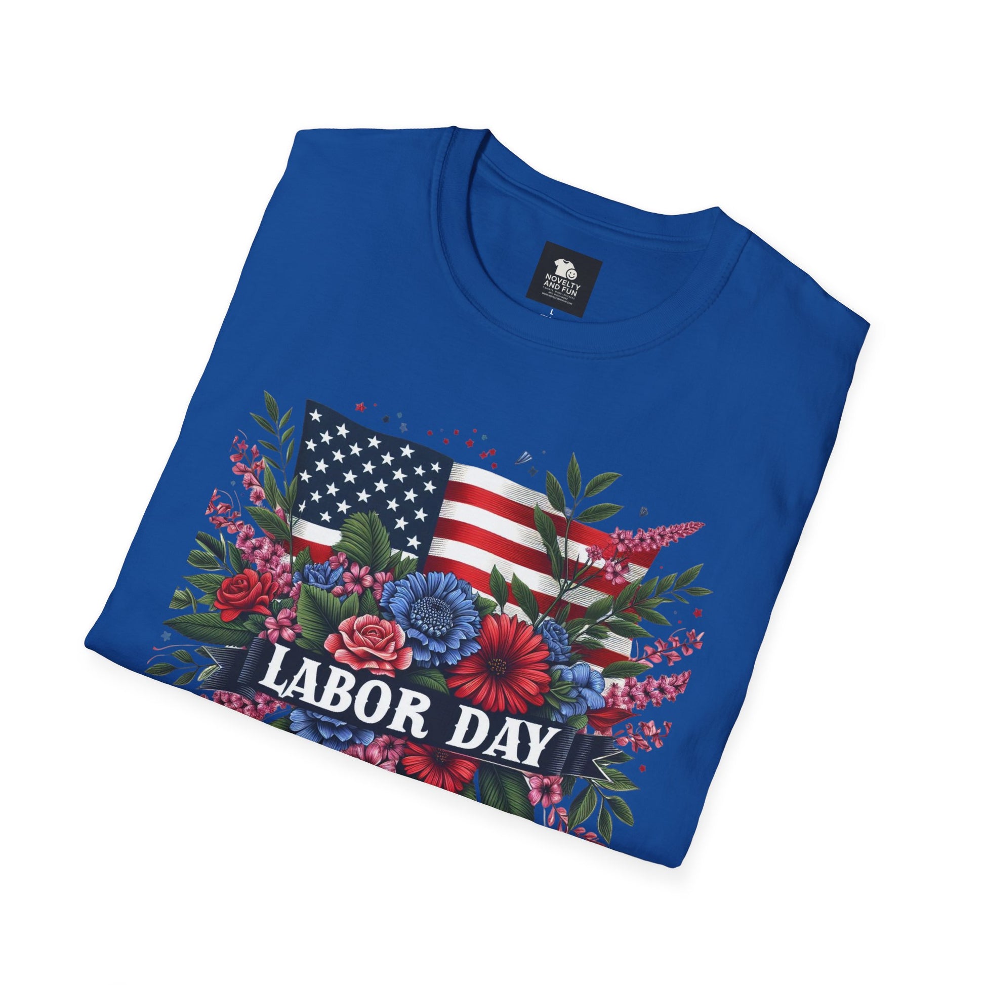 Labor Day Floral T-Shirt, Patriotic Tee