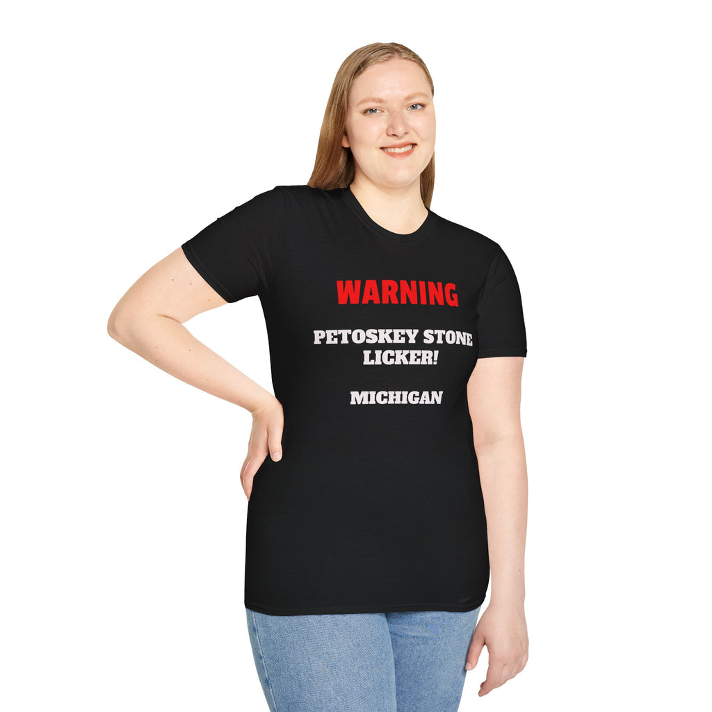 Petoskey Stone Licker Unisex Softstyle T-Shirt - Perfect for Michigan Lovers