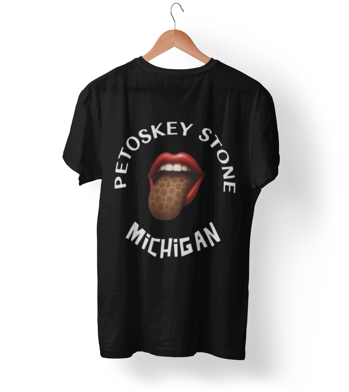 Graphic Tee with Petoskey Stone Licker! Michigan Lake Style